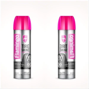 Xịt dưỡng bóng lốp và phục hồi nhựa đen - Flamingo F010 500ml hàng chính hãng