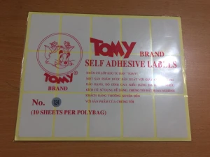 Giấy decal A5 TOMY 124 kt : 38*52mm