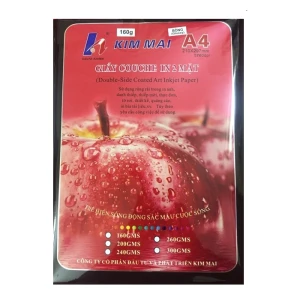 Giấy in ảnh A4 2 mặt Kim Mai 220g