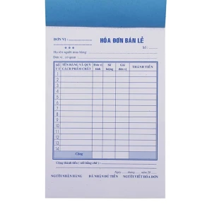 Hóa đơn bán lẻ 2 liên A5 (100 tờ)