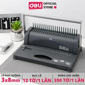 Máy đóng gáy xoắn E3871 Deli