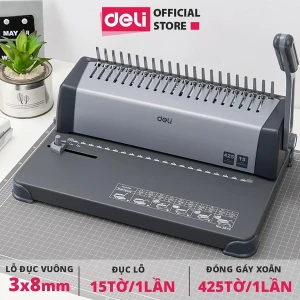 Máy đóng gáy xoắn E3872 Deli