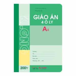 Sổ Giáo án, A4, ruột ô ly, 200tr, ĐL: 70/90-92