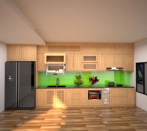 TỦ BẾP GỖ SỒI NGA