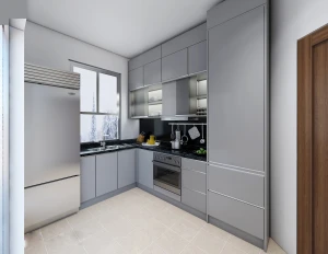 TỦ BẾP THÙNG NHỰA CÁNH ACRYLIC BÓNG GƯƠNG