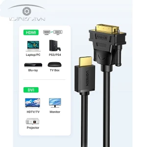 Cáp chuyển đổi HDMI to DVI 24 1 Ugreen 30116