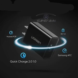 Củ sạc nhanh 18W cổng USB hỗ trợ Quick Charge 3.0 Ugreen 60495