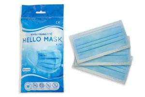 KHẨU TRANG Y TẾ HELLO ( 4 LỚP - DẠNG TÚI 10 CÁI )