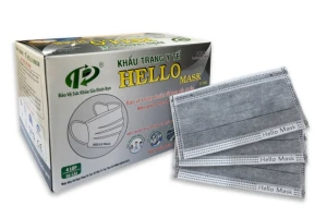 KHẨU TRANG Y TẾ HELLO MASK 3 Lớp ( Màu Xám - 50 cái/hộp )