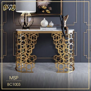 Bàn Console chân CNC mạ titan BC 1003