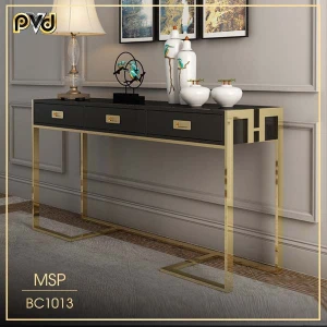 Bàn Console Inox Mạ Vàng BC1013 Tân Cổ Điển - PVD Decor