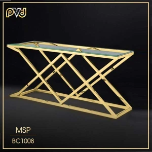 Bàn console Trang Trí Inox mạ vàng BC 1008