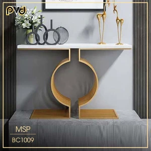 Bàn Console Trang Trí Inox Mạ Vàng BC 1009