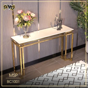 Bàn Console Inox Mạ Vàng Cao Cấp BC1001 - PVD Decor