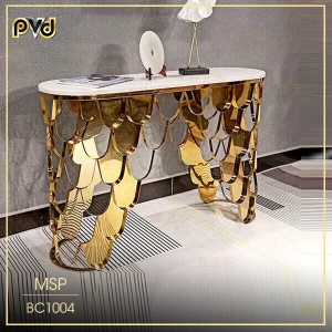 Bàn console Vảy Rồng Inox Mạ Vàng BC1004