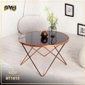 Bàn Sofa 4 Chân Chữ V Inox Mạ Titan - Mẫu Mới Năm 2021