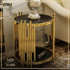 Mẫu bàn tap sofa phòng khách ST1003 - PVD Decor