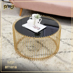 Mẫu Bàn Trà Lồng Chim Mạ Màu Pvd Đẹp Độc Đỉnh Mới 2021