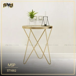 Side tab sofa 3 chân chữ V mạ titan ST1002 - PVD Decor