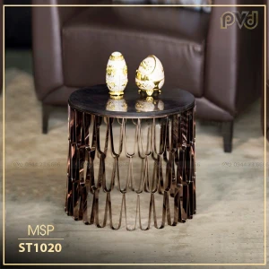 Tab sofa tròn inox mạ vàng - ST1020