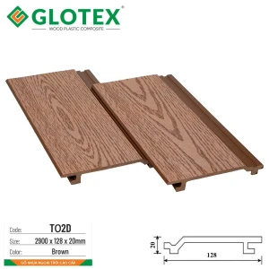 Tấm Ốp 1 Sóng Ngoài trời Glotex TO2D Brown