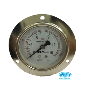 Đồng hồ áp suất KK Gauges vỏ inox chân đồng