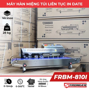 Máy hàn miệng túi liên tục có in date FRBM-810I Stronger