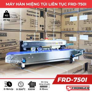 Máy hàn miệng túi liên tục FRD-750-IN Stronger vỏ inox