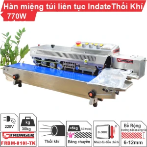 Máy hàn miệng túi liên tục thổi khí có in date FRBM-810I-TK Stronger