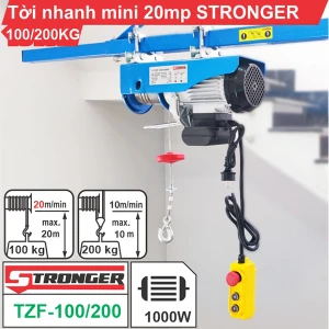 Máy tời điện nhanh mini 100-200kg 20m/p Stronger TZF-100/200