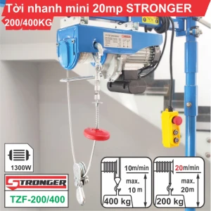 Máy tời điện nhanh mini 200-400kg 20m/p Stronger TZF-200/400