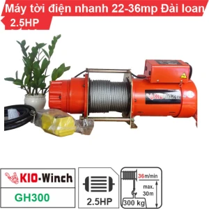 Máy tời nhanh xây dựng 300kg 36m/phút KIO Winch GH-300
