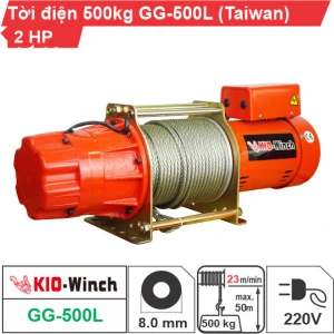 Máy tời nhanh xây dựng 500kg 23m/phút KIO Winch GG-500L