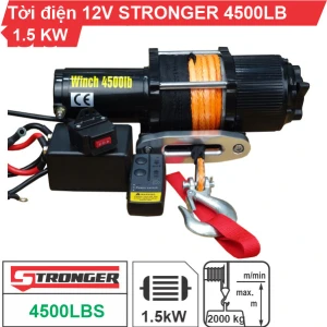 Tời điện 12V 4500Lbs (2041kg) Stronger mẫu mới