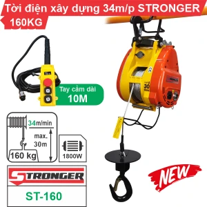 Tời xây dựng siêu nhanh 160kg 34m/phút STRONGER (NEW)