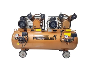 Máy nén khí dây đai Pegasus 2 đầu nén 2 moto 1 cấp