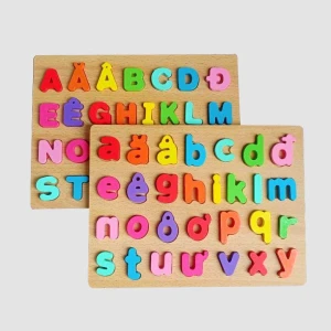 Bảng chữ cái, chữ số bằng gỗ có núm, không núm nhiều loại lựa chọn