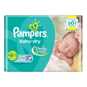 Bỉm dán Pamper (NB40, S38, M34, L32, XL28)