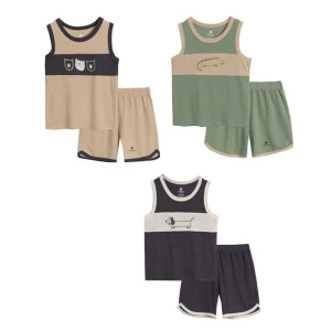 Bộ quần áo bé trai sát nách Lullaby NH836R