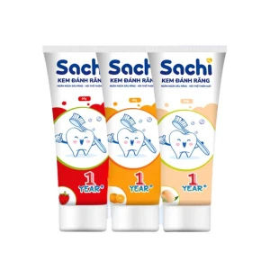 Kem đánh răng trẻ em Sachi 60gr hương trái cây
