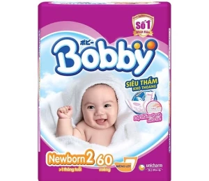 Tã giấy Bobby NB2 (60M)