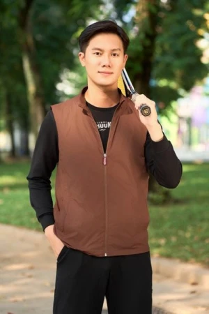 Áo khoác gile nam vải gió siêu nhẹ, cản gió, chống nước chính hãng Cardina