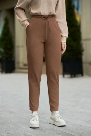 Quần baggy nữ chất cotton tổ ong cạp chun phối dây rút