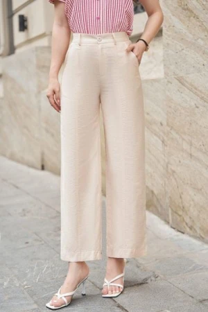 Quần đũi ống suông nữ Cardina tạo gân trước