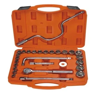 Bộ tuýp 1/2″ 6 cạnh 28 chi tiết xi bóng Cr-V Asaki AK-9761