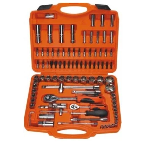 Bộ tuýp 1/4 3/8 1/2 6 cạnh 120 chi tiết xi bóng Cr-V Asaki AK-9751