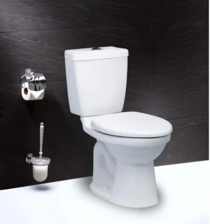 BỒN CẦU CAESAR CT1325 HAI KHỐI 1 NHẤN NẮP THƯỜNG