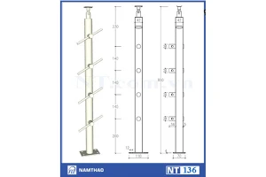 Trụ lan can inox NT136