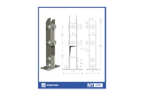 TRỤ LAN CAN KÍNH LÙN INOX NT 006