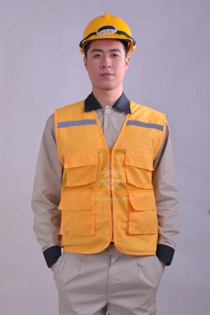 Áo ghile phản quang vàng